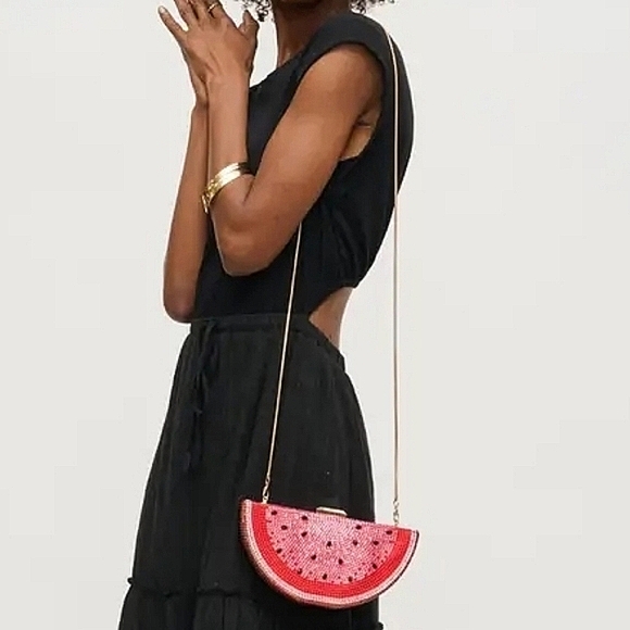 Tabitha Evening Bag Bling Rhinestone Water Melon Purse Urban Expressions NWT$90 - Picture 5 of 13